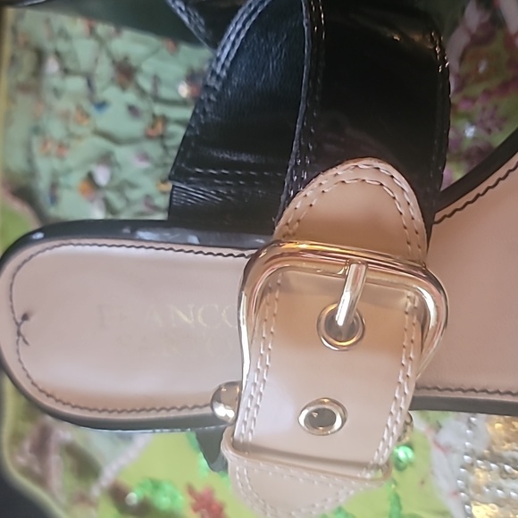 Franco Sarto Retro Patent Sandal With Leather Buckle Size 8.5 - Picture 4 of 7
